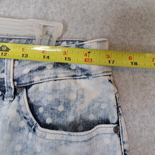 Pantalones de mezclilla Chico’s 1 platino skimmer cortos para mujer 8 lunares descoloridos azul claro - Imagen 6 de 15