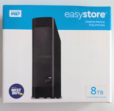 WD easystore 8TB Desktop External HDD USB 3.0 Black PC/Mac Auto Backup