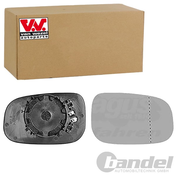 VAN Wezel Spiegelglas AsphÄRisch Beheizbar Rechts FüR Volvo C30 C70 S40 S60 V50-image