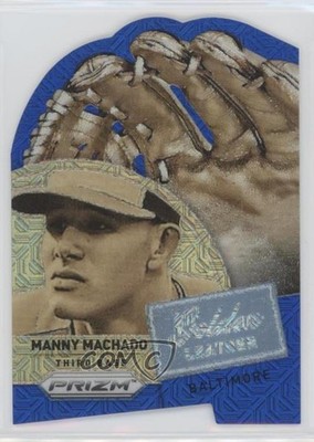 2014 Panini Prizm Golden Leather Die Cut Blue Mojo 13/75 Manny Machado #13 0oc8