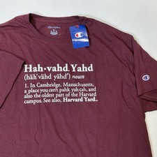 Champion Harvard University Harvard Yard T Shirt Sz XL Short Sleeve Maroon NWT