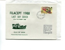 Isle of Man 1988 Filacept exhibition cover, RPS No 276