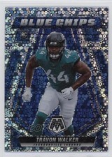 2022 Panini Mosaic Blue Chips No Huddle Silver Prizm Travon Walker #BC-15 0br2
