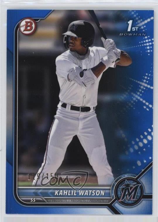 2022 Bowman Prospects Blue Border 119/150 Kahlil Watson #BP-3 06iy