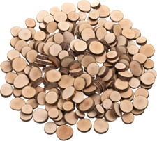 Small Wood Slices Crafts Cookies Log Rounds 100Pcs 1.5-2.5Cm Rustic Wedd