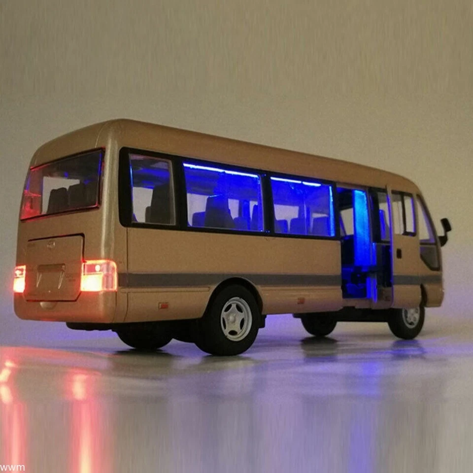 1:32 Toyota Coaster Bus Model Car Diecast Kid Toy Men Collection Kids Gifts - Image 3 of 4