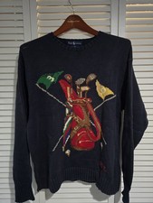 Vintage Polo Ralph Lauren Stadium Snowbeach Usa Rare P Wing 1992 Sweater Size M