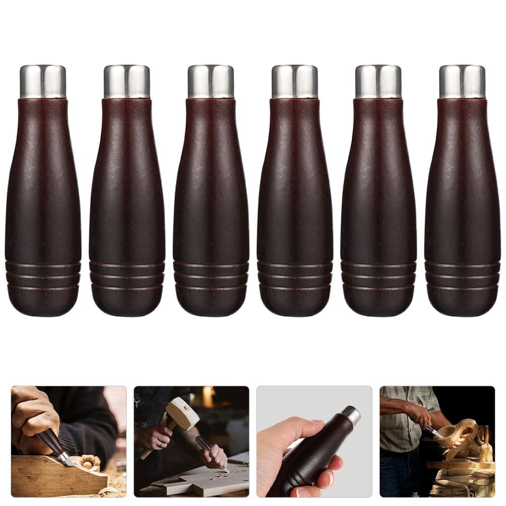 6pcs Wooden Handle File Wooden File Handle Parts Cutting Tool for Rasp Wood A...
