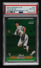 2024 Topps Stadium Club Chrome Green Refractor Zack Gelof PSA 10 GEM MT 00hi