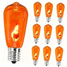 Flicker Flame Light Bulbs, Halloween ST40 Flickering Replacement Bulbs Orange