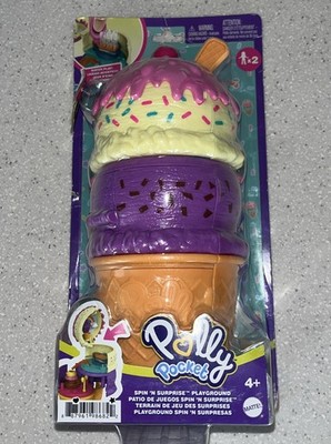 Polly Pocket Spin  N Surprise Playground Ice Cream Cone Playset By Mattel New 