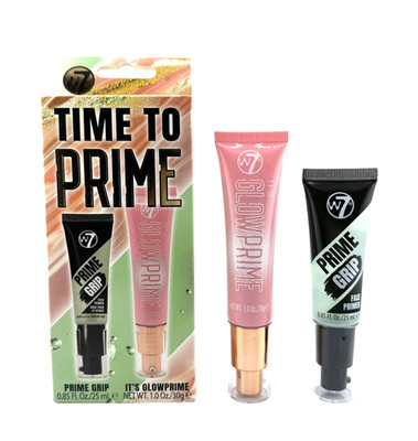 W7 Time to Prime Prime Grip & Glowprime 2pc Set - New/Imperfect Box
