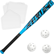Grand Slam Set- Graffiti Plastic Bat, David Ortiz Backyard Baseball Set with 3 B