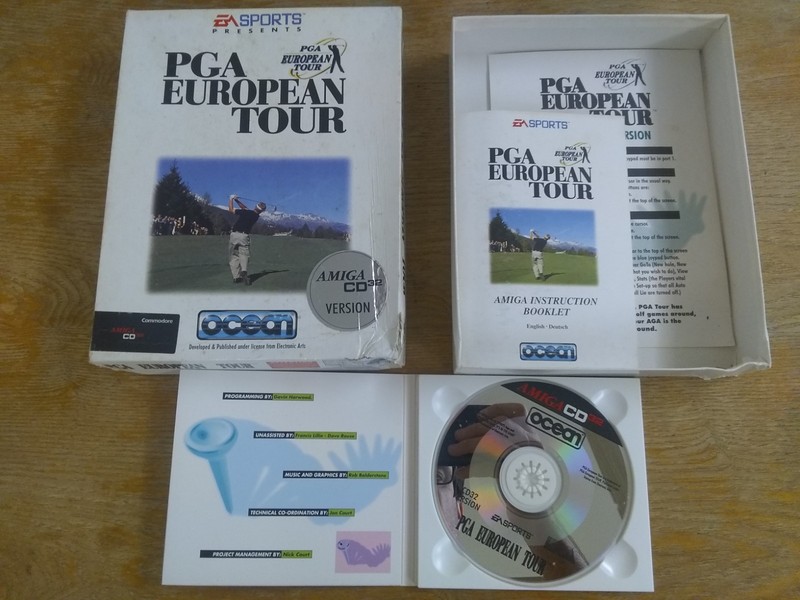 PGA European Tour For Commodore Amiga CD32, IN BOX, Ocean