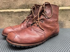 CYDWOQ Men's Hand-Crafted USA Brown Leather Shoes Ankle Boots Size EU 43 | US 10