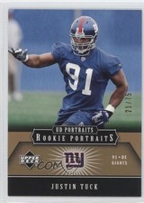 2005 Upper Deck Portraits Rookie Portraits Gold 21/75 Justin Tuck #164 0a1
