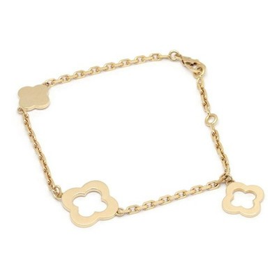 Van Cleef & Arpels Byzantine Alhambra 3 Motif Bracelet K18YG VCARD39600 8.1g