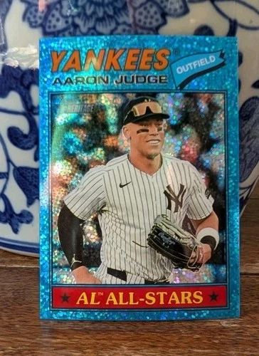 Aaron Judge 2026 Topps Heritage Chrome Blue Sparkle Card - Near Mint or Better