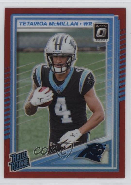 2025 Panini Donruss Optic Rated Rookie Red Prizm 74/149 Tetairoa McMillan #209