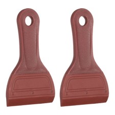 2pcs Small Squeegee 2.3 Inch Soft Rubber Blade for Desktop Screen Printing, Red