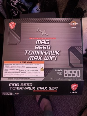 MSI - B550 TOMAHAWK MAX WIFI (Socket AM4) AMD B550 ATX DDR4 Wi-Fi 6E Motherboard