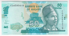 2020 Malawi 50 Kwacha 4590419 UNC Paper Money Banknotes Currency