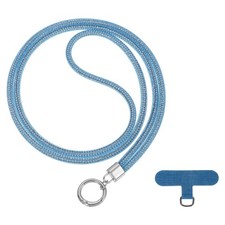 Phone Chain Crossbody Lanyard Water Diamond Phone Strap with Tether Sky Blue