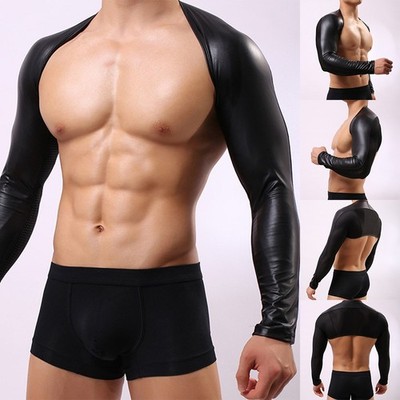 2022 High Quality Man T Shirts Crop Top Mesh S-L Sexy Short Slim Black