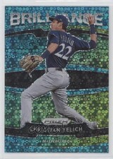 2020 Prizm Brilliance Quick Pitch Teal Donut Circle 13/15 Christian Yelich 4r3