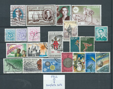 5 ) BELGIUM 1966 : ALBUM PAGE WITH 7 COMPLET SETS STAMPS USED - THEMATIC