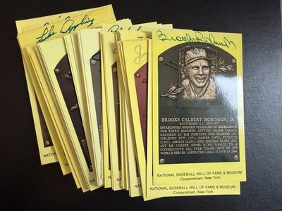 HOF Plaque Postcard Autographs- You Pick!