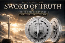 2026 - 5 oz. Niue Sword of Truth Coin Series 5 oz .9999 Fine Silver BU PRESALE