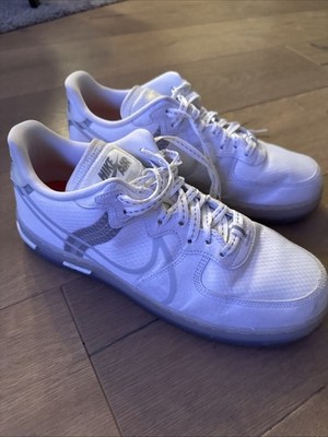 Air Force1, React QS, Withe/withe/Light Bone-Sail, Herren Sneaker Gr. 45,5