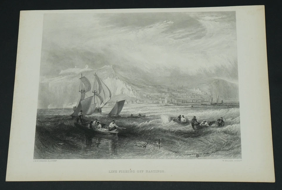 J.M.W. Turner R.A. Pinxit W. Miller LINE FISHING OFF HASTINGS P.Z - Bild 2 von 4