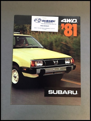1981 Subaru 4wd 20-page Original Car Dealer Sales Brochure Catalog - Wagon Brat