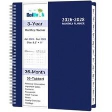 Monthly Planner 2026-2028, 36 Months Calendar Planner 2026-2028 from Jan 2026...