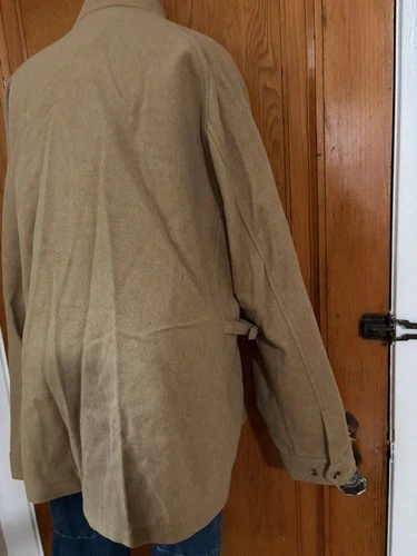 Vintage Polo Ralph Lauren Wool Harrington Jacket Mens Large Camel Tan Full Zip image 10