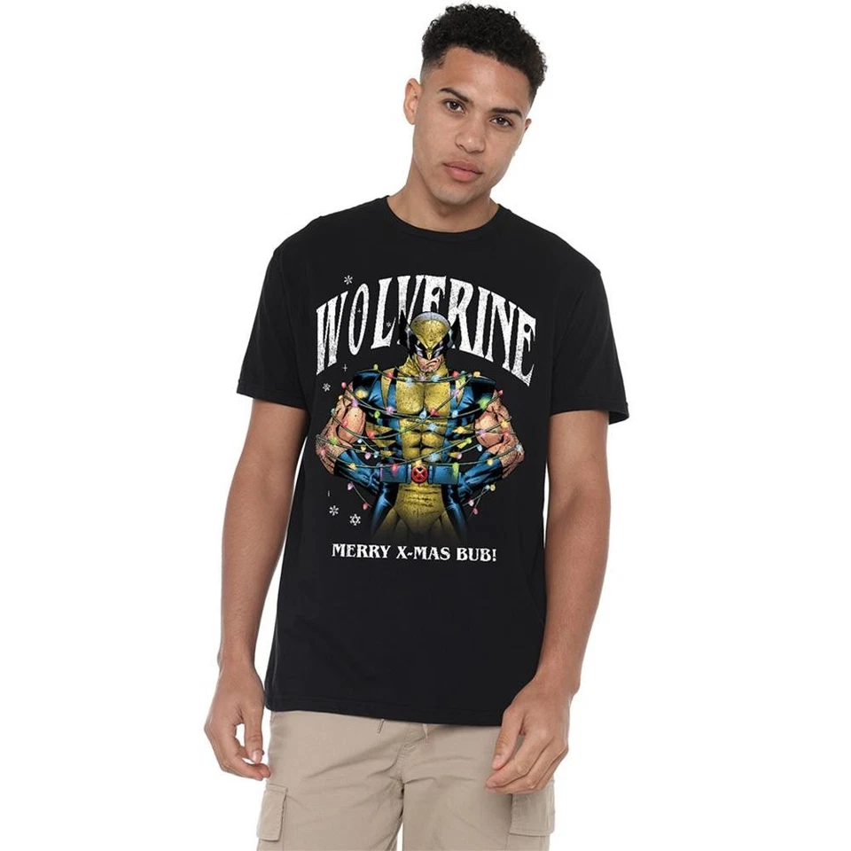 Wolverine Camiseta Merry Xmas Bub! para Adultos Unisex (TV26407) - Imagen 3 de 4