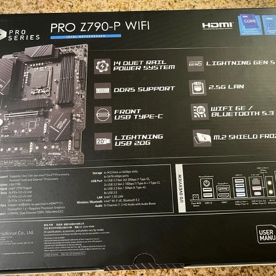 MSI PRO Z790-P WiFi LGA 1700 ATX Intel Motherboard Own warranty at microcenter
