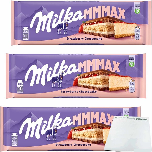 Milka Strawberry Cheesecake 3Er Pack 3X300G GroßTafel Usy Block-image