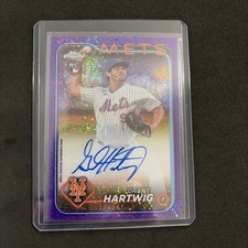 2024 Topps Chrome Rookie Auto Purple Speckle (002/299) #RA-GH RC, Grant Hartwig
