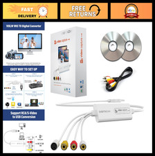 VHS to Digital Converter - USB Video Capture Card for VCR, Hi8, Mini DV, RCA to