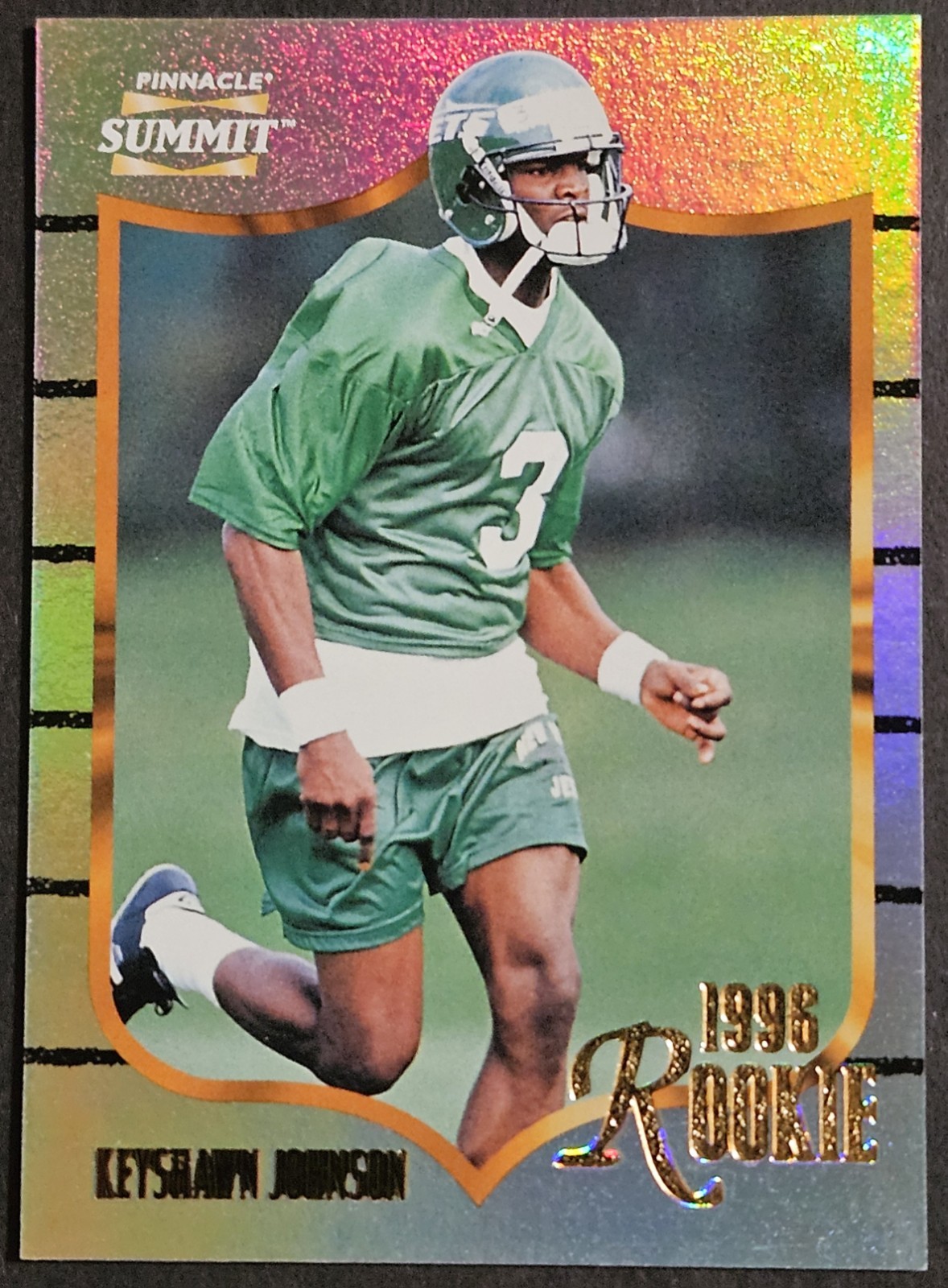 1996 Pinnacle Summit Premium Stock #157 Keyshawn Johnson Rookie RC New York Jets