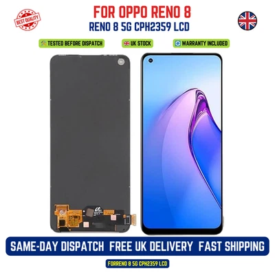 OPPO Reno 8 5G CPH2359 LCD Screen Replacement Display Touch Digitizer No Frame