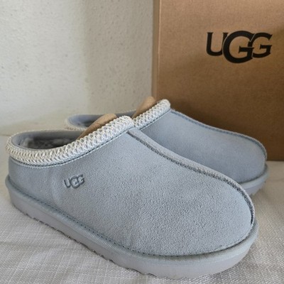 NEW TODDLERS SIZE SEA FOAM BLUE UGG TASMAN II SUEDE WOOL SLIPPERS  1019066T