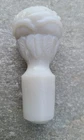Vintage White  Milk Glass Bottle Decanter Rose Flower Bud Design Stopper Only