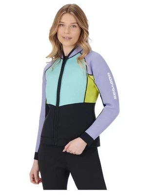 Sea-Doo Women's Sz XS Wetsuit Jacket Colorblock Montego Neoprene UV Lilac