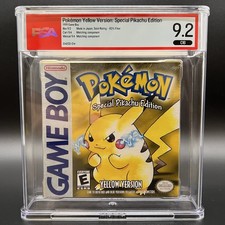 Pokemon Yellow Version Special Pikachu Edition Pixelated Rating PSA 9.2 CIB USA
