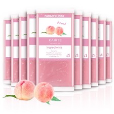KARITE Paraffin Wax Refills, 10 Pack Peach Scented Paraffin Wax Beads Blocks ...