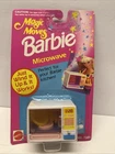 Vintage 1992 Mattel Barbie Action Accents Microwave Oven Wind-Up  Rotating Tray